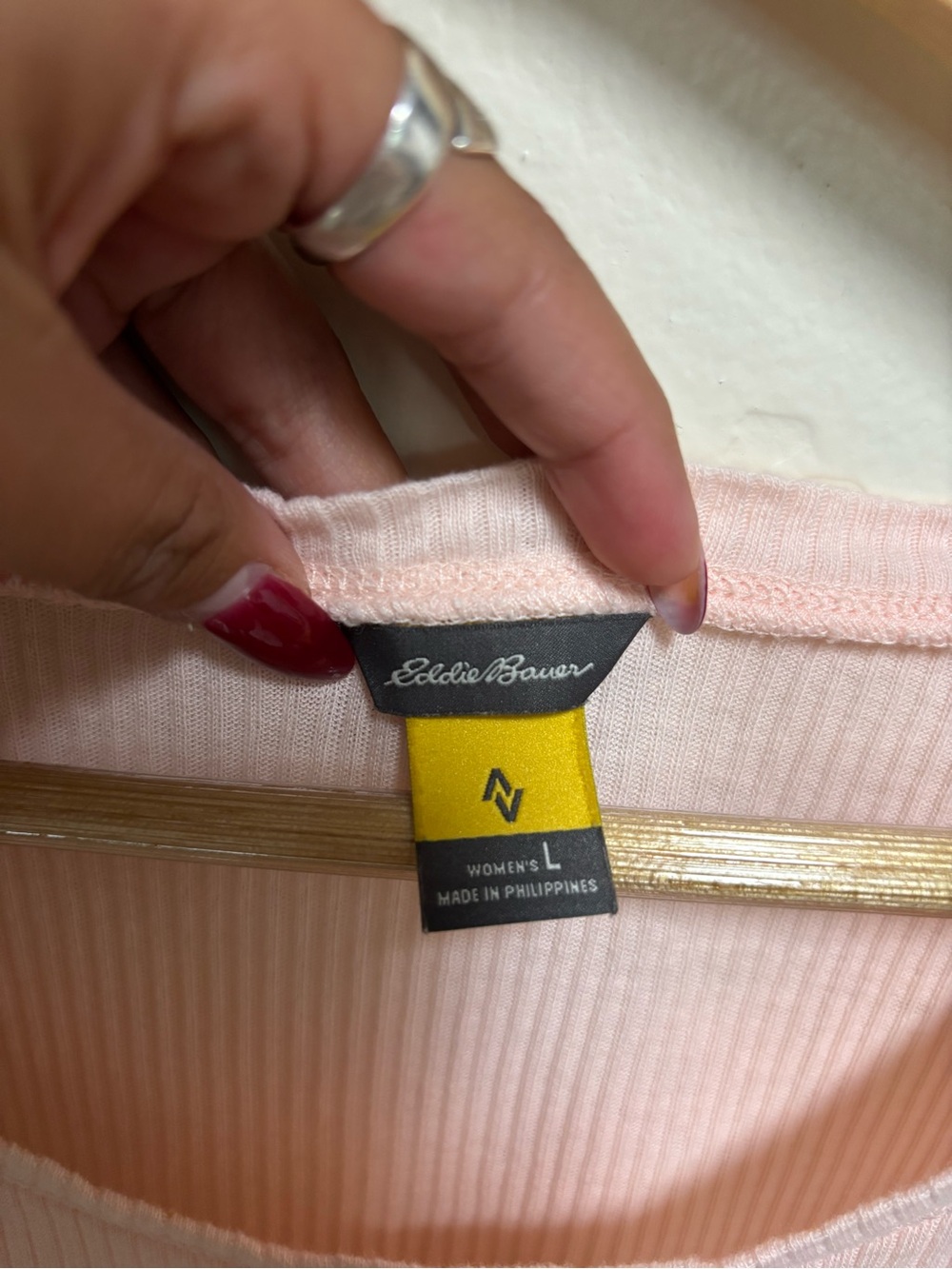 Eddie Bauer Light Pink Ribbed Tank Top - Picture 2 of 3